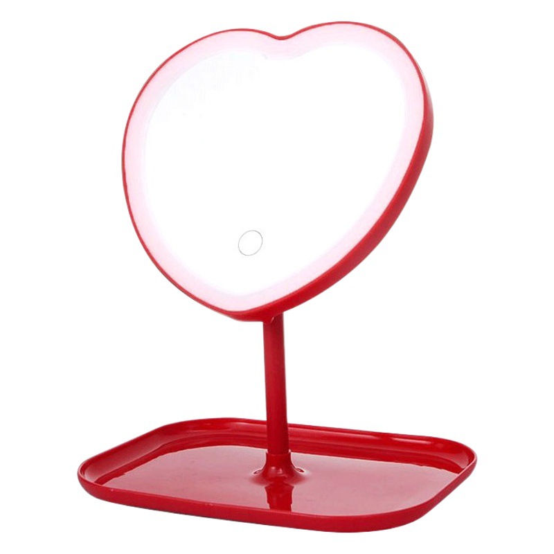 Espejo de maquillaje con luz LED, ideal para estudiantes/dormitorio