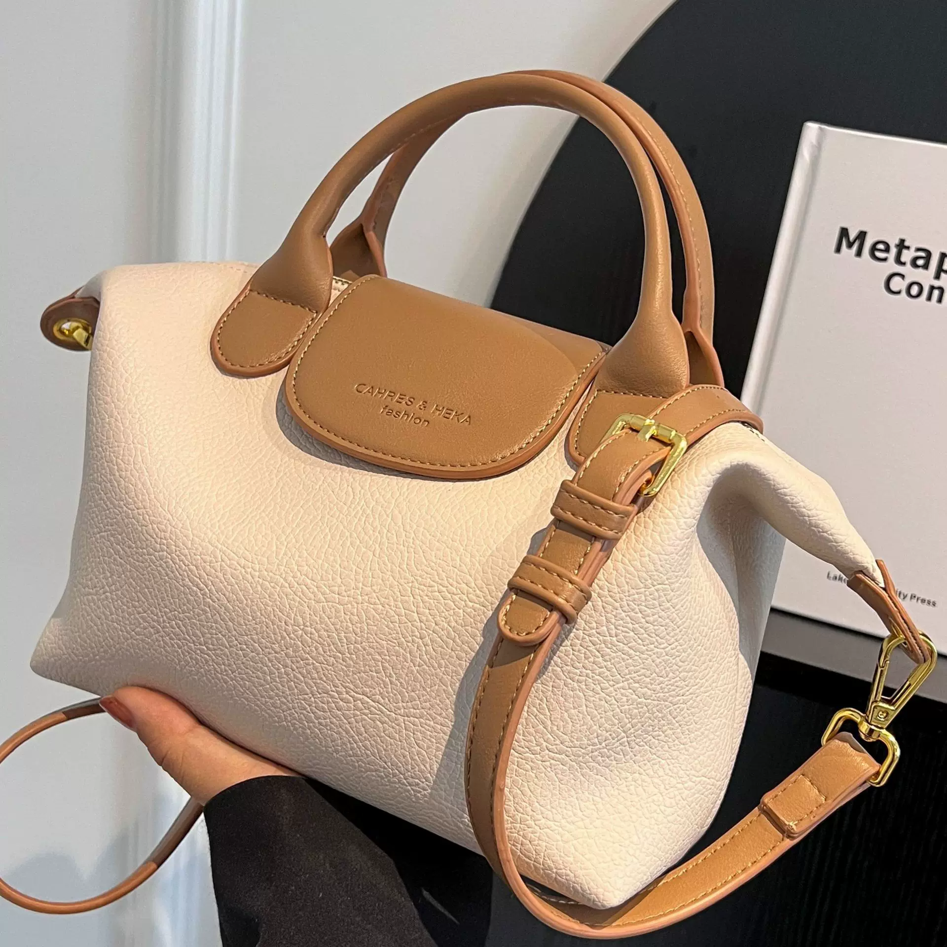 跨境外贸包包女大容量通勤女士2025新款休闲百搭感手提单肩斜挎包