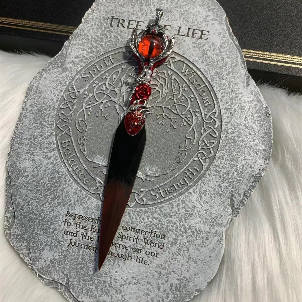 【猩红之眼】手作刀diy手工复古风学生国风手账美工刀亚文湖拆箱