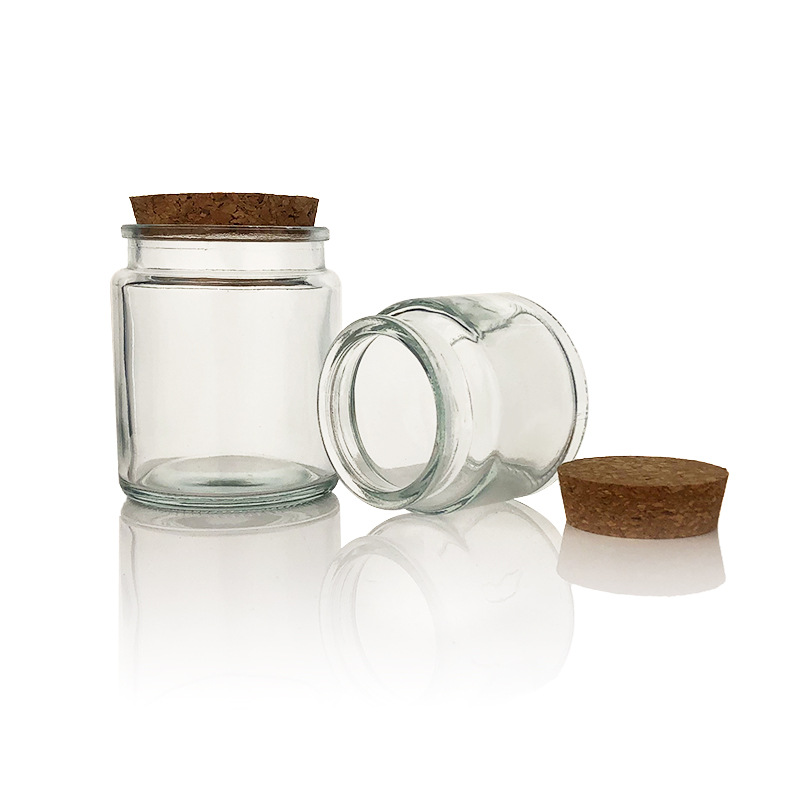 Transparente vidrio grande fragancia vela taza de almacenamiento 100ml transparente romántica DIY vela hecha a mano