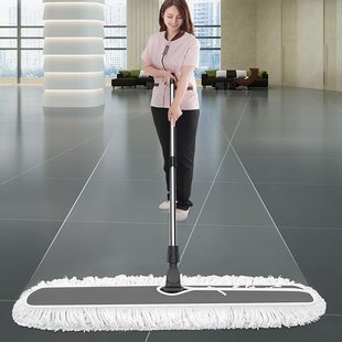 Flat Mop Large Household Dust Push Hotel Row Drag Clean Lazy People Rotary Replacement Cloth Dry and Wet
