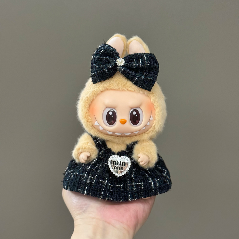 【衣類のみ】ラブブ labubu ベビー服 17cm ペンダント 1代目・2代目 ビニールぬいぐるみ 服セット|undefined
