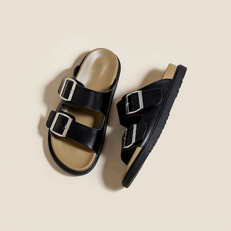 Летние модные женские шлепанцы, универсальная обувь в стиле Birkenstock Boston, сабо-туфли, Коллекция 2024 года, высокая класса, для носки на улице