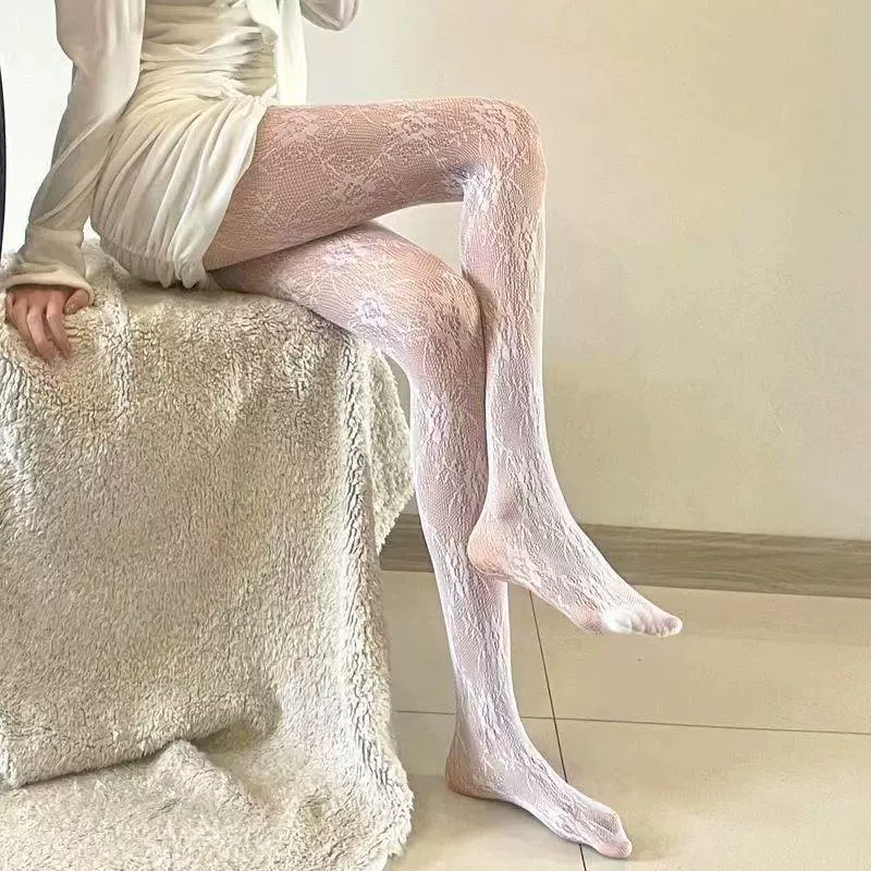 Колготки с кружевной основой в стиле лолита, сексуальные чулки, one size 70–150 фунтов