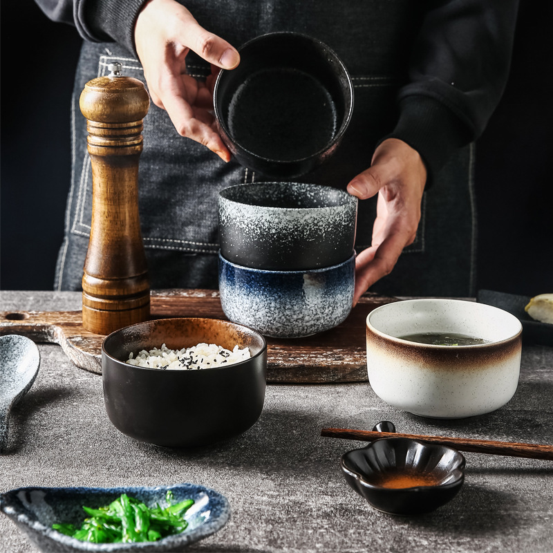 Japanese Rice Bowl Ceramic Retro Soup Bowl Cover Rice Bowl Tableware Ramen Bowl Soup Bowl Home Restaurant Creative French Bowl Japanese Rice Bowl Ceramic Retro Soup Bowl Cover Rice Bowl Tableware Ramen Bowl Soup Bowl Home Restaurant Creative French Bowl