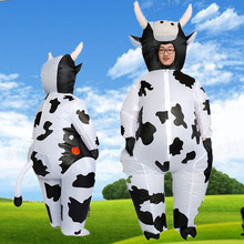 萬聖節派對奶牛充氣服節日聚會惡搞服裝 舞台表演道具充氣服奶牛