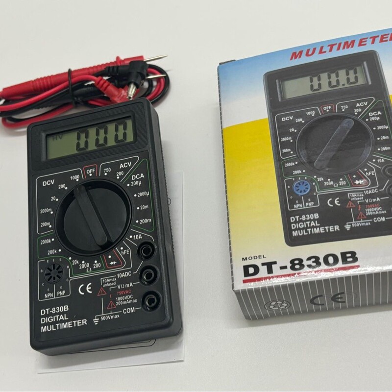 Dt-830B Digital Multimeter Handheld Digital Display Multimeter Ammeter Voltmeter Electrician Instruments