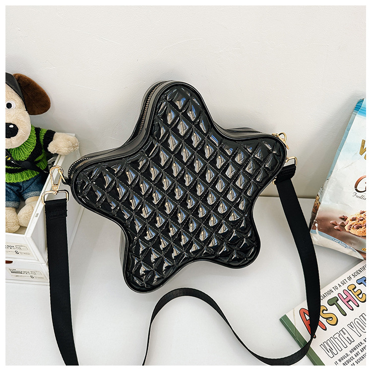 2025 New style fashionable star Backpack, diamond-shaped PVC jelly bag, fresh and sweet campus ladies' backpack undefined