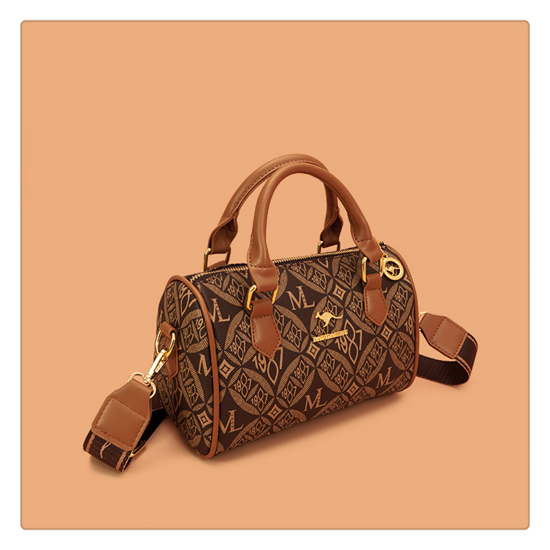 This year's popular cross-border handbag for women is the 2024 new printed letter texture light luxury Boston handbag and single-shoulder bag undefined