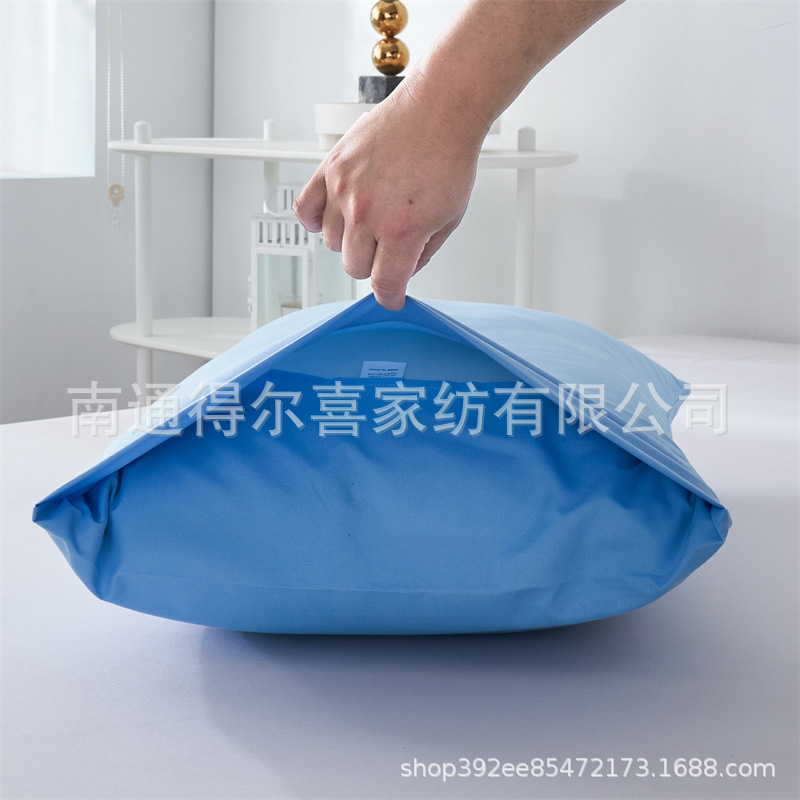 跨境拉绒超细纤维枕套 pillowcase亚马逊热销纯色磨毛枕头套详情2