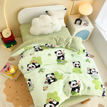 冬季儿童牛奶绒被套120×150x200珊瑚绒幼儿园加厚双面绒被罩单人
