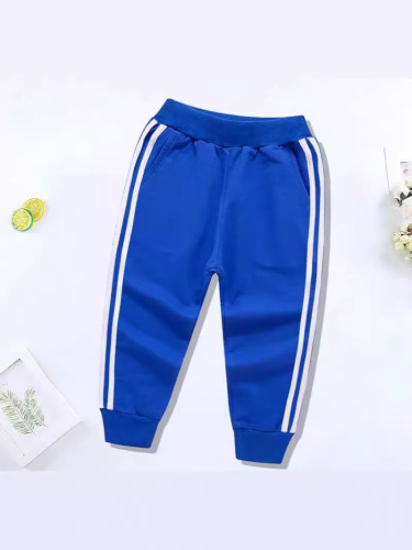 Kids' Pure Cotton School Uniform Pants: Versatile Spring & Autumn School Sweatpants—Comfortable, Double-Bar and Single-Bar Designs, Perfect for Older Children