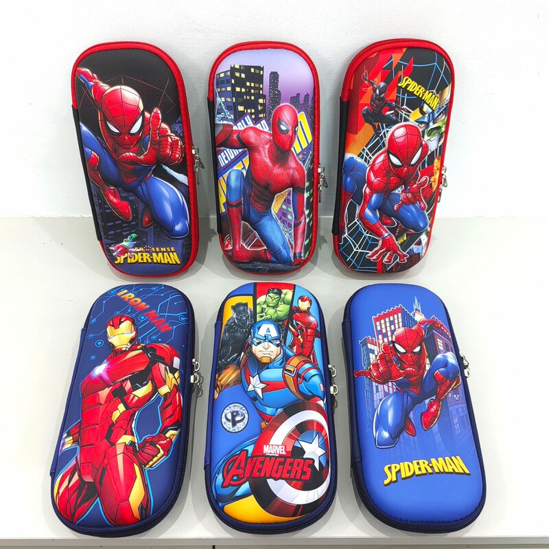 Three-Dimensional Spider-Man Pencil Case for Elementary School Students, Boys, Marvel Creative Pencil Case, Large Capacity, Stain-Resistant!