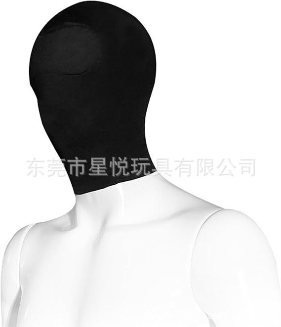 SM Erotic Hood Mask, Breathable Nylon Eye-Opening Design, Elastic Slip-On Adult Headgear — detail image 3