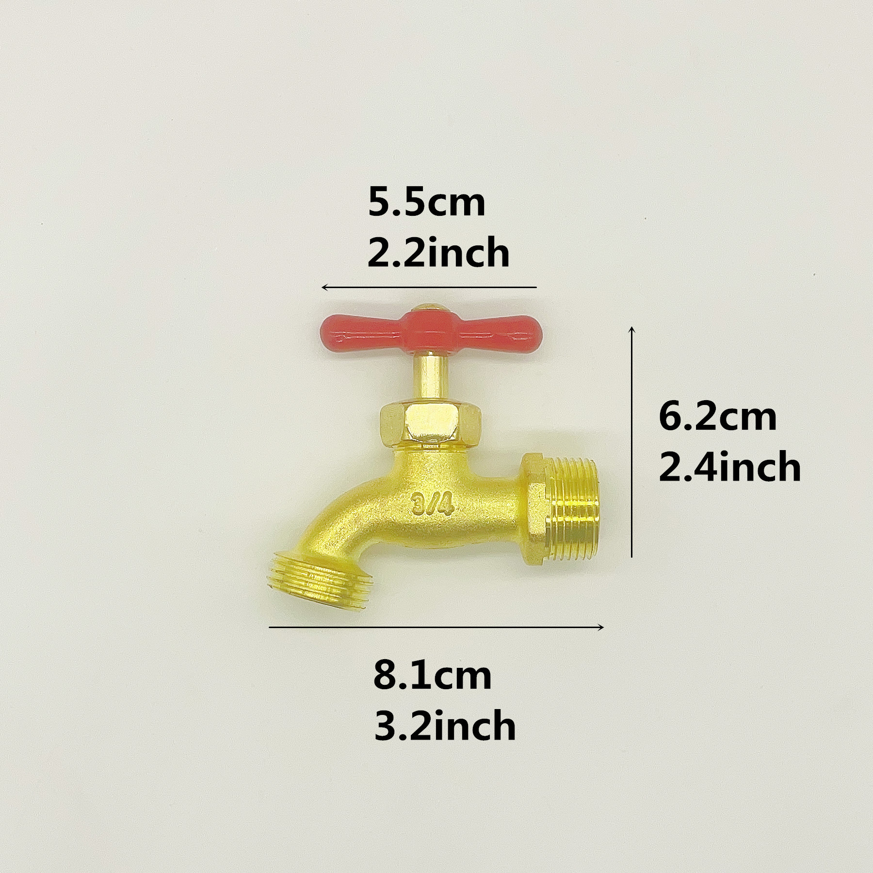 Grifo de doble propósito de aleación de zinc 1/2 transfronterizo de 4 puntos, grifo de doble salida, una entrada y dos salidas, lavadora para exteriores