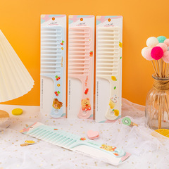Pocket Little Demon Cute Bear Print Plastic Comb Children's Girls Home Use Smooth Hair Comb Portable Stylish Hairbrush