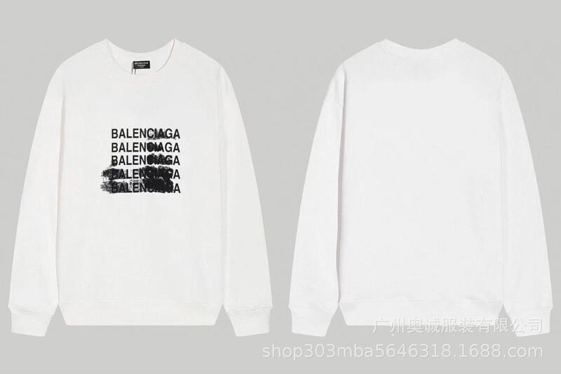 国境を越えた貿易 B's 24ss 秋 BB's ロゴプリント スウェットシャツ 380g コーマ綿二重糸 メンズ レディース スウェットシャツ|undefined