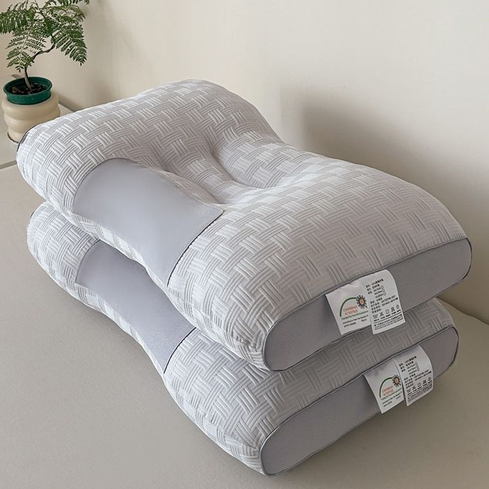 와플 마사지 베개 - 그레이 48x74cm 미디엄