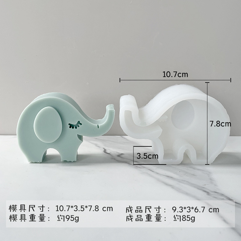 Lindo plano tridimensional pequeño animal vela molde DIY dibujos animados pequeño dinosaurio aromaterapia hecho a mano jabón yeso herramienta abrasiva