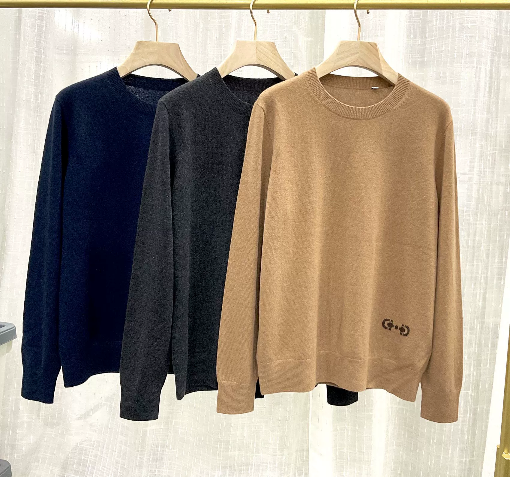 Новый круглый вырез кашемир с длинными рукавами рубашка conseini кашемир