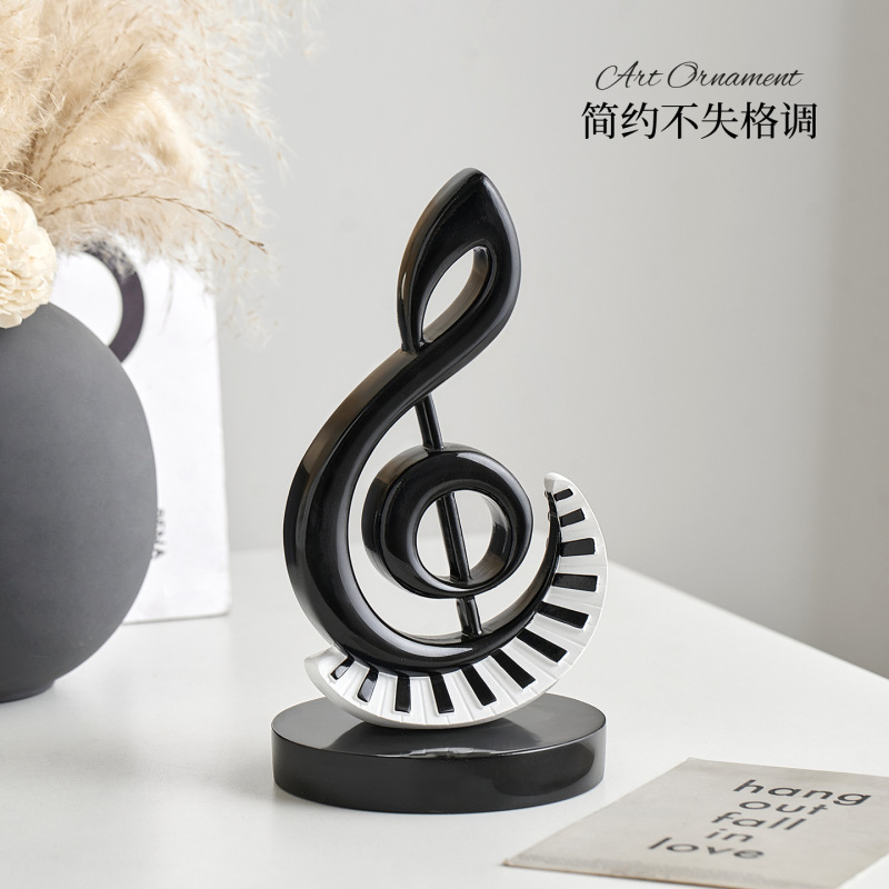 Simple Modern Musical Note Model Ornaments Living Room Wine Cabinet Tv Cabinet Office Desk Resin Ornaments Factory Direct Delivery