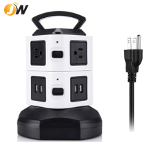 【现货库存】美规美标二层带USB直立式宝塔插座美标8孔智能插排