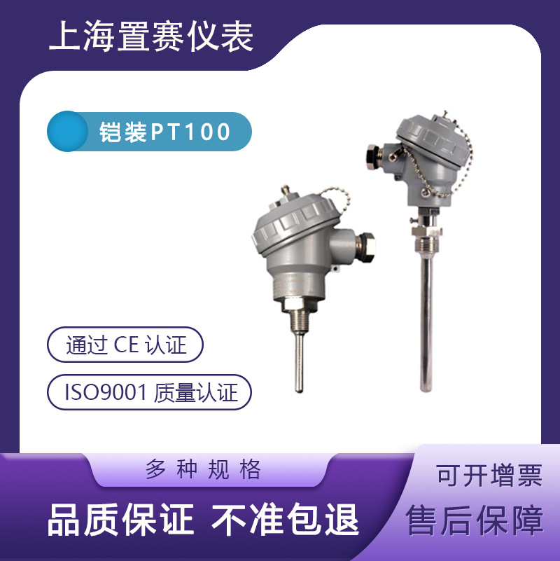 pt100 pt1000温度传感器 热电偶探头变送器铠装铂热 可批采可代发