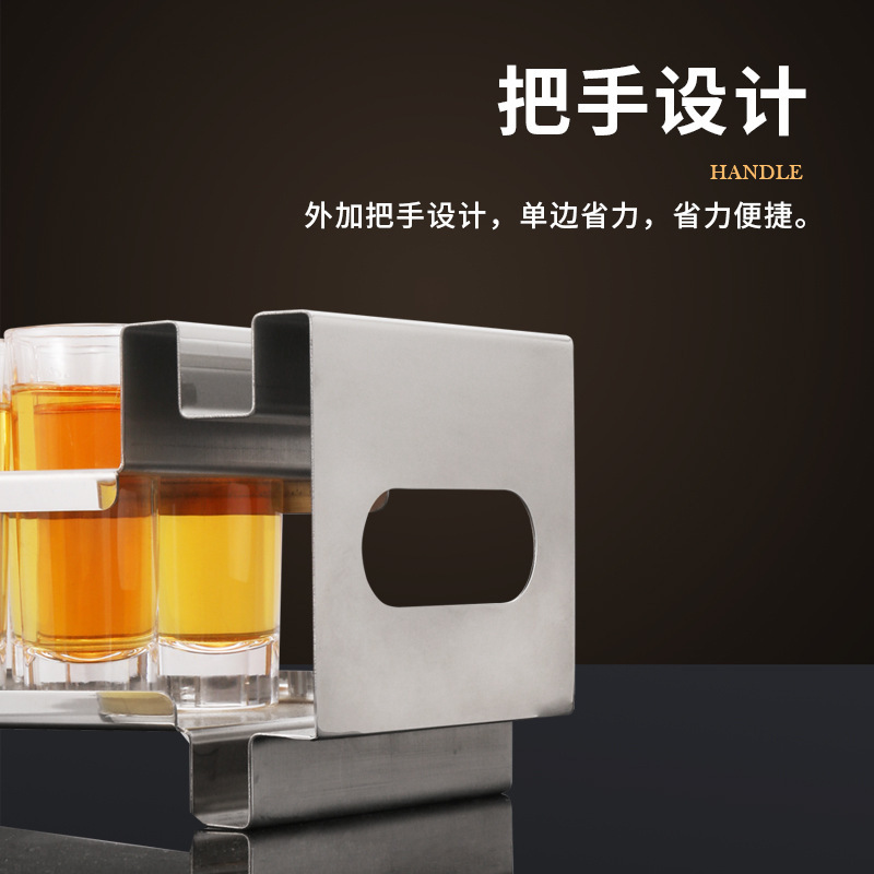 Cubo de vino de acero inoxidable taza de bala titular de la taza de emisión de luz titular de la taza apilable dos cáñamo pub vino cubo Arco Iris taza titular