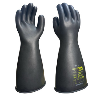 Dpl Imported Insulating Gloves for High-Voltage Electricians 10 Rubber Curled Edge Insulating Gloves for Electricians to Work under Live Electricity