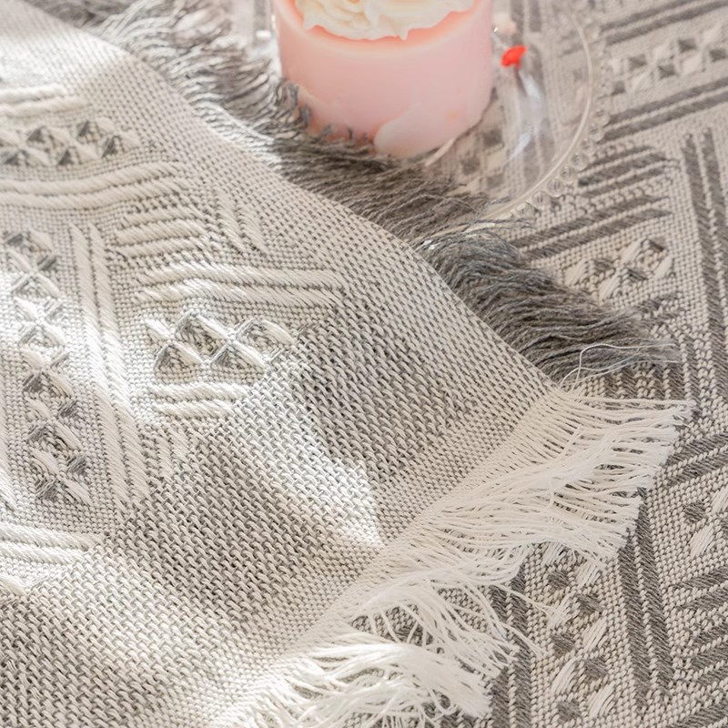 Nórdica mesa de té toal INS aire cama de cabecera cubierta de mesa cuadrada redonda toal de mesa de comedor a prueba de polvo para fotos