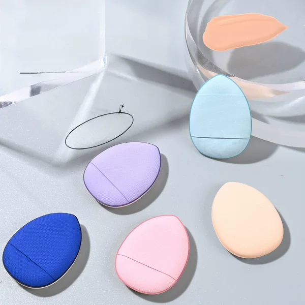 Non-latex fingertip air cushion leather mini finger thumb puff concealer powder fixed makeup dry and wet dual-use do not eat powder