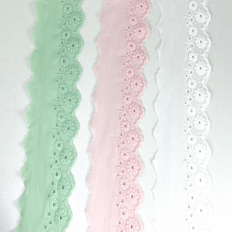 厂家现货棉线彩色棉布蕾丝花边大肠发圈女装裙摆袖口服饰辅料手工