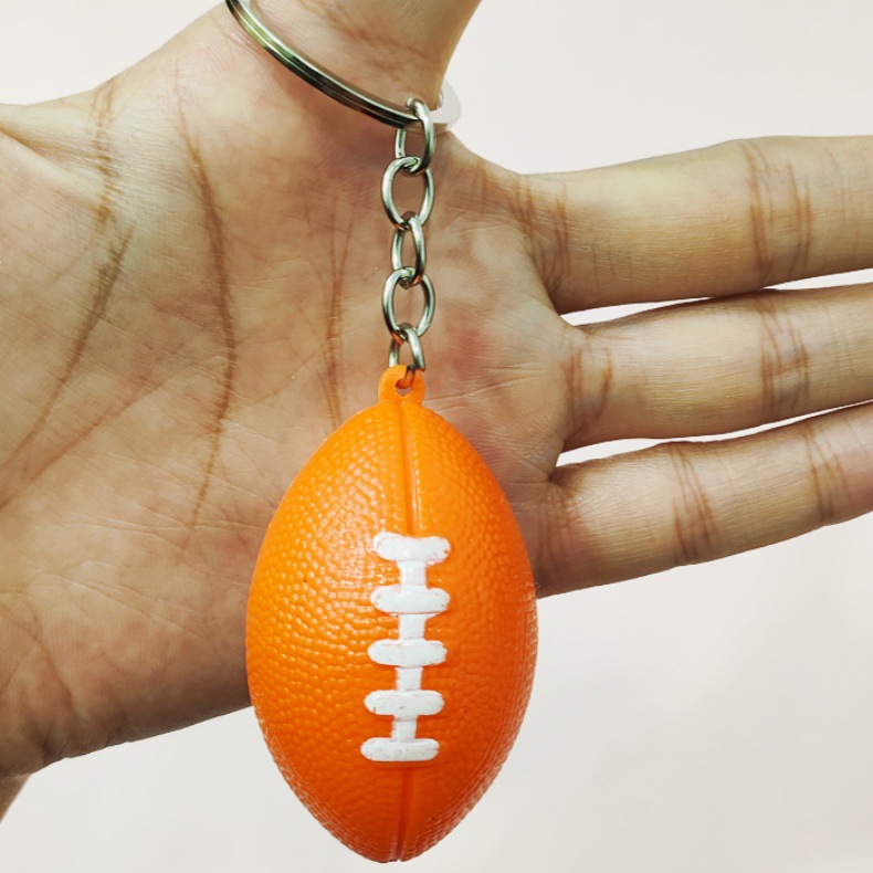 クロスボーダー4cmサッカーキーホルダーバスケットボールストラップ学生カバン掛け飾りスポーツグッズプレゼントテニスラグビー掛け