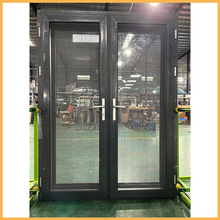 澳洲窗纱一体窗美式窗木副框窗定做澳洲木附框上悬窗网纱平开窗