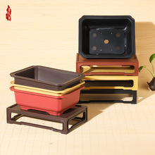 创意仿紫砂树脂花盆多肉植物高档盆栽中型盆景盆种植盆简约塑料盆