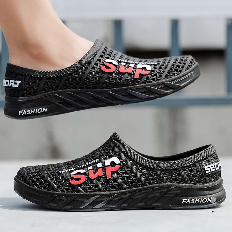 Croc Shoes Men's Summer Sports New Outer Wear Thick-Soled Non-Slip Anti-Odor Wear-Resistant Beach Sandals for Men