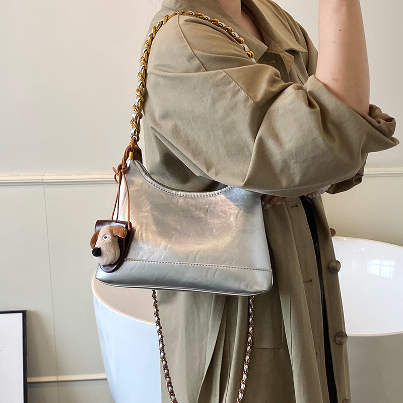 新款高级感小包包女时尚链条饺子包小众设计单肩斜挎女包厂家批发|undefined