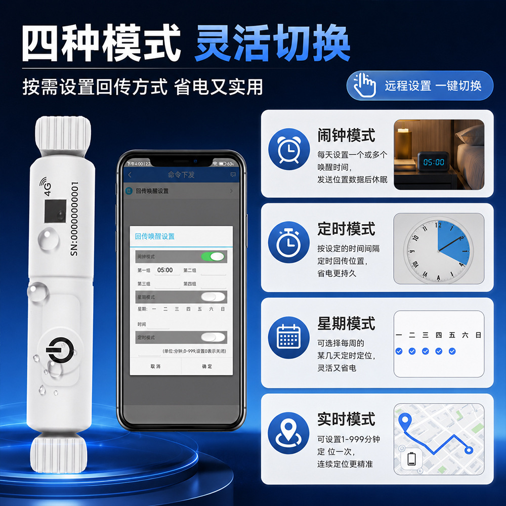 Car GPS tracker, water tank model, waterproof, wireless, ultra-long standby, anti-theft tracking, Beidou positioning, car rental