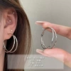 3641【Silver 3cm】Pair of one-piece