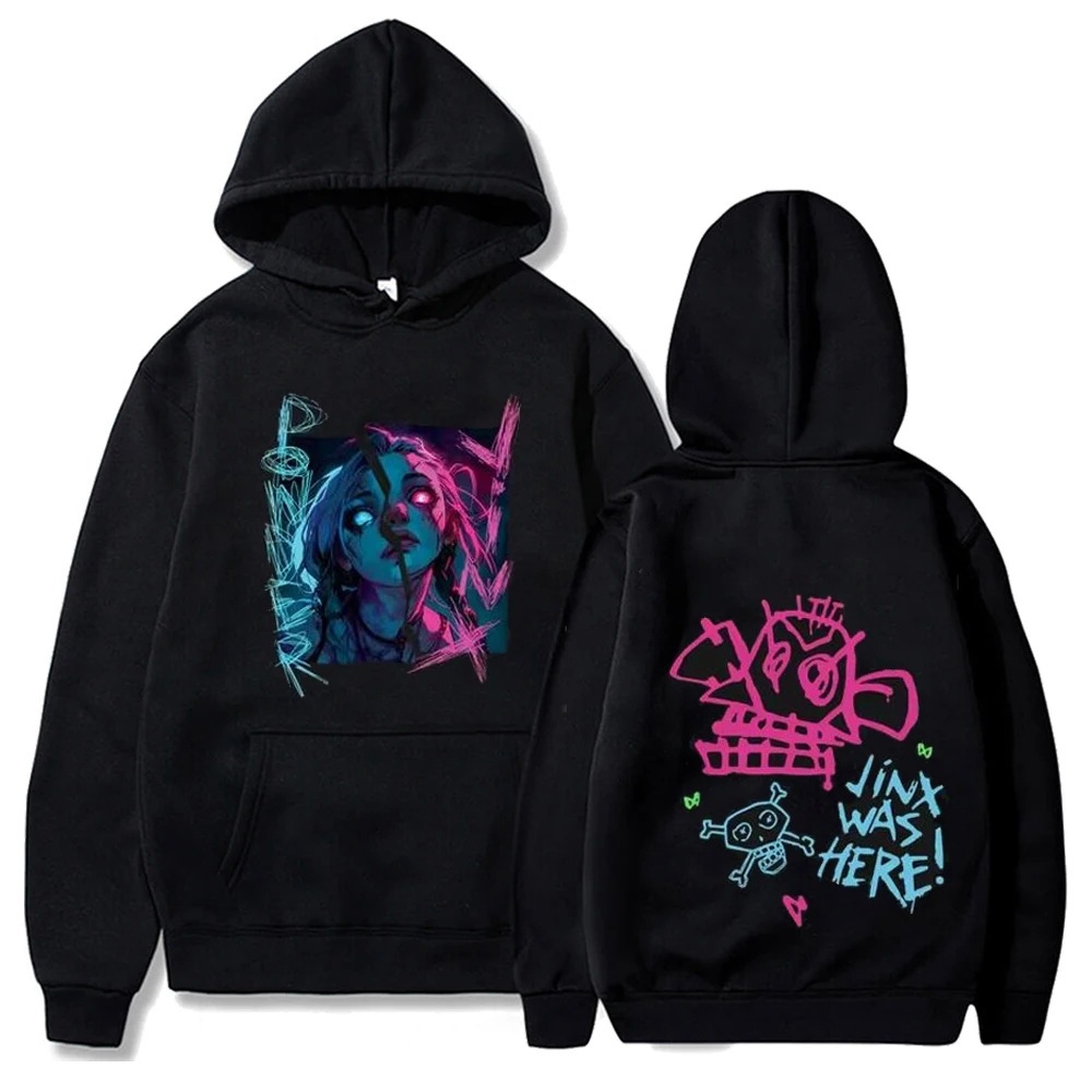 Anime Arcane Jinx Hoodies Graffiti Cartoon Hoodie Harajuku