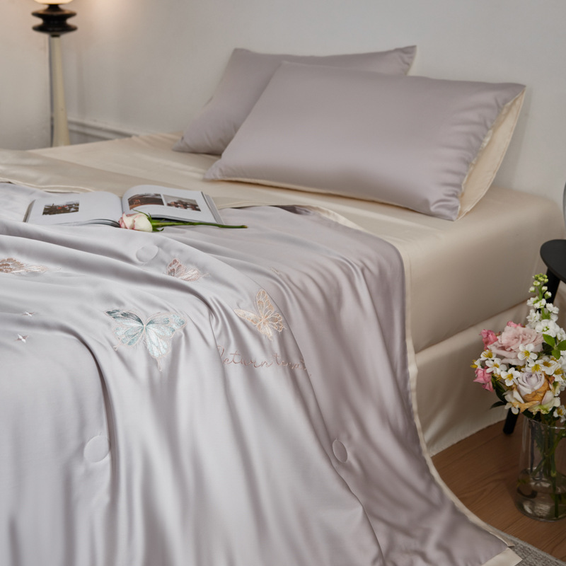 Verano Lessel Tensit edredón de verano de cuatro piezas 2025 nuevo estilo de lujo ligero ropa de cama de alta calidad edredón fresco de verano