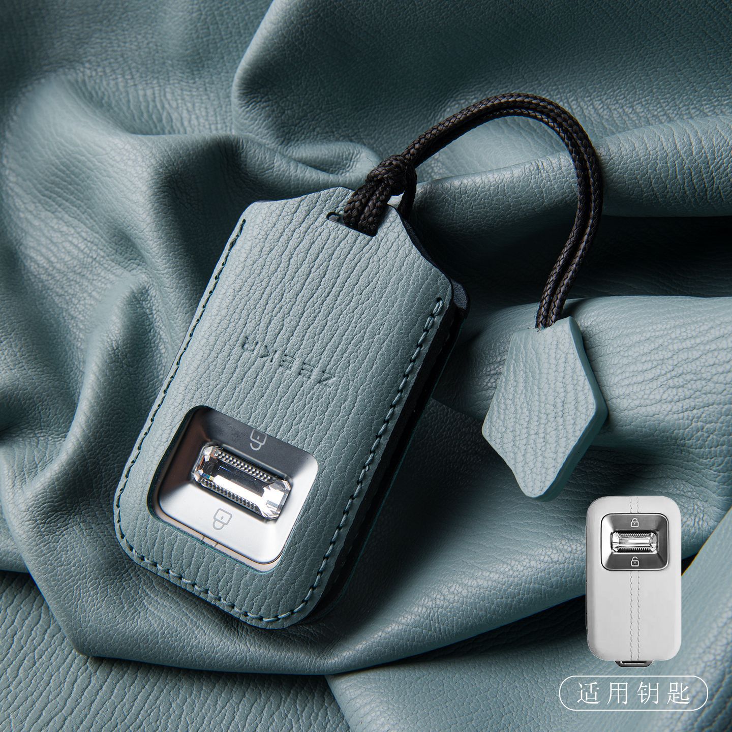 Suitable for 2026 Model Updated Zeekr 8X Genuine Leather 001 Key Case, Zeekr 9X Car Key Cover, High-End Key Holder for Men and Women