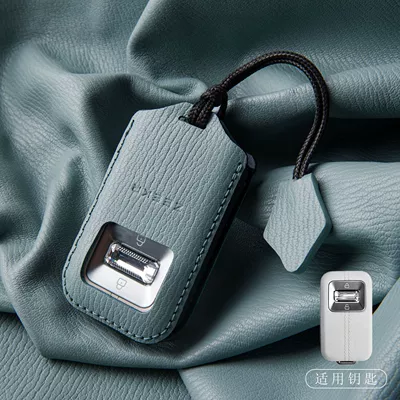 Key Holder for Men and Women, Car key bag - new-ji-krypton-double-contrast-color-model-lake-blue-with-simple-rope