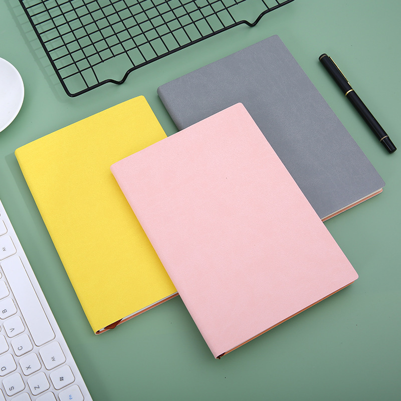 A6 estudiantes portátiles cuaderno mayorista puede imprimir logotipo de oficina estudio cuaderno de negocios fijo Zpu transcripción suave