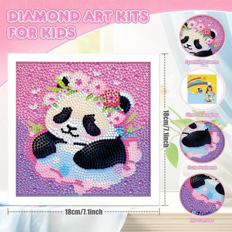 Transfronterizo Amazon nuevo dibujo de diamante infantil diy niña juguetes hechos a mano animal diamante dibujos animados pegatinas