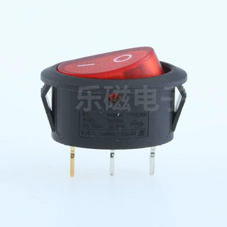 LECI6A250V船型开关2档3脚RS601E椭圆形翘板17*25mm船用电源船形