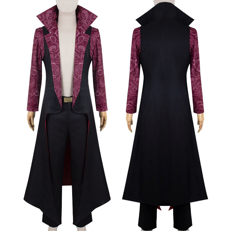 Una pieza del ojo de águila mihawk cos ropa mismo estilo xiangks soporte collar batalla traje Cosplay anime juego