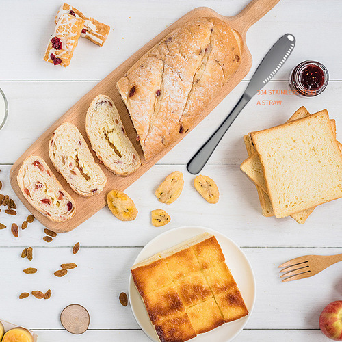 Factory direct sales stainless steel butter knife butter cheese cheese jam bread cake baking 430 butter knife