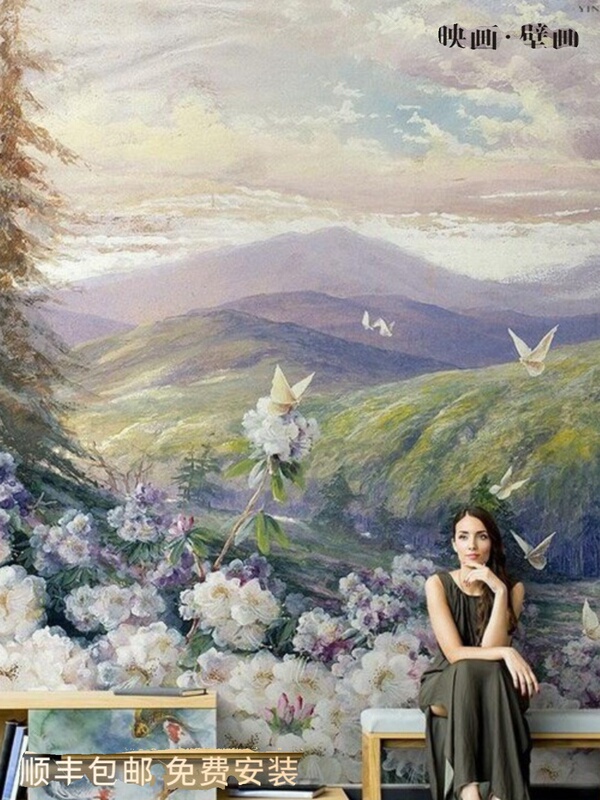 Modern Art Oil Painting, Beautiful Flowers, Butterflies, Landscape Murals, Living Room Tv Wallpaper, Sofa, Bedroom, Gallery Wallpaper