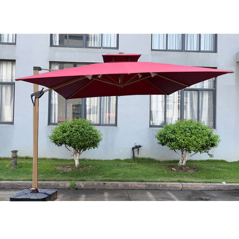 Parasol al aire libre patio villa jardín balcón hogar impermeable protector solar café ocio paraguas romano al por mayor image 8